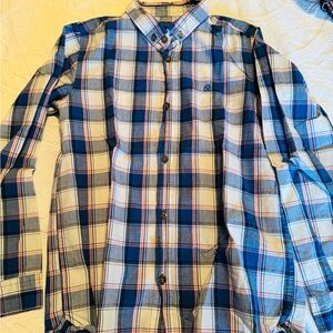 Rebels Blue and White Plaid Casual Shirt
